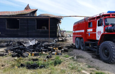 Три пожара произошли в Татарском районе за одни сутки