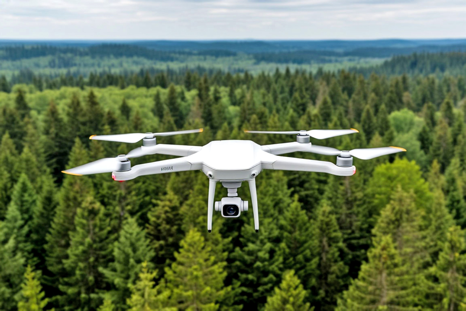 Дрон над лесом