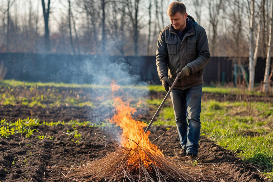 Сжигание травы