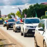 В Татарском округе прошёл автопробег «Под флагом России»